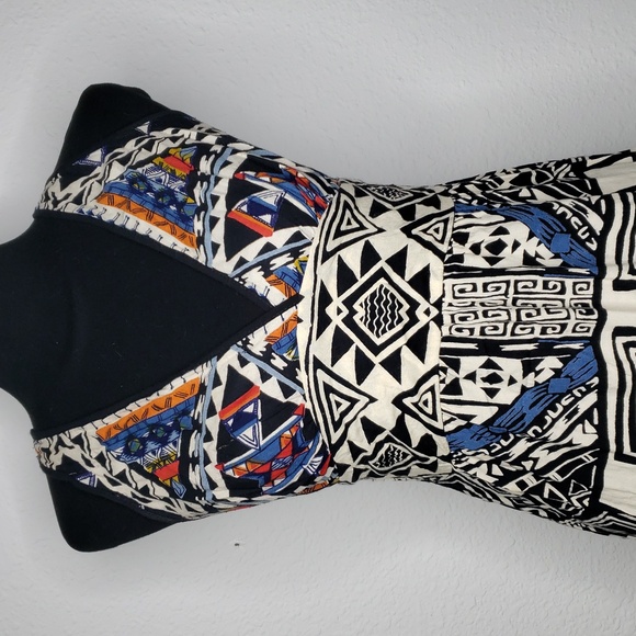 Angie Womens Babydoll Southwestern Maxi Dress Size S Bohemian Festival - Picture 3 of 16